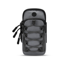 Reflektierende Handy-Armbinde für Outdoor-Sport, Fitnesstraining und Joggen, grau und leicht