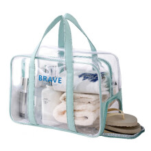 Borsa sportiva capiente e borsa da nuoto impermeabile, per toilette e cosmetici, verde menta, in tessuto leggero e resistente