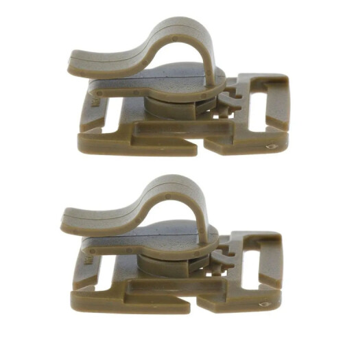 Adjustable 360 Degree Rotatable Hydration Bladder Clip, 2 Pack, Mud Color, Outdoor Backpack Accessory