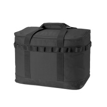 Borsa impermeabile per posate e utensili da cucina da campeggio, organizer multifunzione per picnic, nero classico