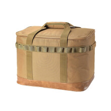 Borsa impermeabile per posate e utensili da cucina da campeggio, organizer multifunzione per picnic e attività all’aperto, kaki