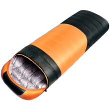 USB Electric Heated Down Cotton Sleeping Bag, 3 Temperature Settings, 180+30 x 75 cm, Orange, Warm Winter Camping Bag