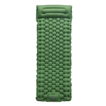 TPU Inflatable Sleeping Pad for Camping, Outdoor Waterproof Single Travel Cushion, Army Green, Portable Lightweight Mattress
