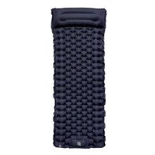 TPU Inflatable Sleeping Mat, Waterproof Single Travel Mattress for Camping and Outdoor Use, Navy Blue