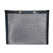 Wiederverwendbarer, hitzebeständiger Grillbeutel aus antihaftbeschichtetem Netz in Schwarz, 24 x 14 cm, für Fleisch und Gemüse