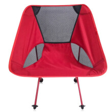 Portable Outdoor Folding Backpack Chair with Aluminum Alloy Frame, Lightweight Red Camping Seat for Hiking and Travel