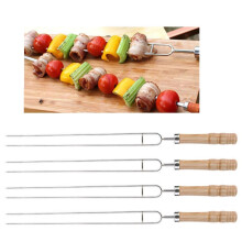 Edelstahl-Grillspieße in U-Form, 4er-Set, robust und langlebig für das Grillen im Freien, ideal für Fleisch und Gemüse
