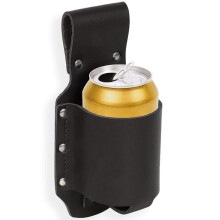 Outdoor heupdrager voor blikjes en bierflesjes, zwarte nylon riemhouder voor buitenactiviteiten en kamperen