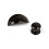 (64mm Cup Handle) 64mm Gloss Black Nickel Cup Handle & 42mm Knob 12