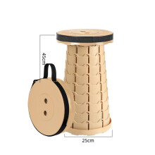 Foldable Stool with Soft Cushion, Portable Camping Seat for Adults, Heavy Duty 400 lb, Compact Telescopic Desi