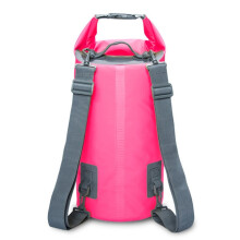 Wasserdichter Doppel-Schulter-Tragerucksack 5 l, leicht, rosafarben, für Wandern und Camping, robuste Aufbewahrungstasche
