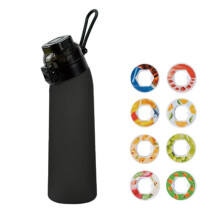 Športová fľaša na vodu 700 ml z tritanu bez BPA so 8 vôňovými krúžkami, nepriepustný pohár na ovocnú arómu,