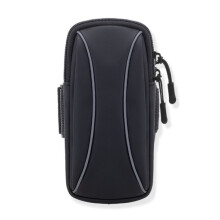 Wasserdichte Laufarmtasche für Handy für Herren und Damen, verstellbare Handytasche mit sicherem Sitz, Schwarz