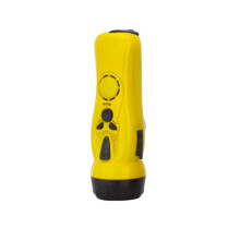 SB-3030E Wiederaufladbare LED-Taschenlampe mit Handkurbel für den Außenbereich, Notbeleuchtung und Radio (Gelb): Gelb