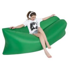 Kannettava puhallettava vesisohva ulkokäyttöön, rannalle ja nurmikolle, 200 x 70 cm, ruohonvihreä, kestävä PVC-materiaali