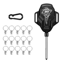Tendedero retráctil portátil de 9 m para exterior, cuerda multifunción para colgar ropa de camping, negro, resistente para viaje y hogar