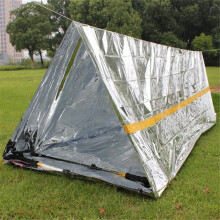 Emergency Outdoor Rescue Blanket First Aid Sun Protection Insulation Tent Sheet, Silver, Lightweight and Durable