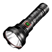 812-BT90 50W Fokussierchip 3000 Lumen USB-wiederaufladbare LED-Taschenlampe (Schwarz):812