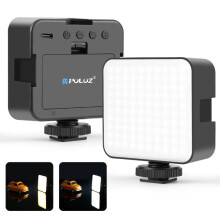 PULUZ 5W 100 LED Dreifarbige, temperatureinstellbare Mehrfeld-Fotoleuchte (Farbe: Schwarz): 100 LEDs, 5 W