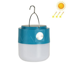 105 Solarbetriebene, wiederaufladbare LED-Campinglampe mit Taschenlampenfunktion (Blau): Blau