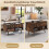 Mesa de centro ajustable con tapa elevable y estantes de almacenamiento 3