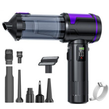 SuiTu ST-6708APlus Handstaubsauger mit Digitalanzeige und bürstenlosem Motor, kompatibel mit Autos (Schwarz/Lila): Schwarz/Lila