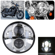 Passend für Harley-Davidson DC12V 6000K-6500K 40W 5,75-Zoll Motorradscheinwerfer (Farbe: Silber): 40W