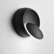 360 drehbare, verstellbare LED-Wandleuchte, Nachttischlampe, kreative Wandleuchte in Weiß/Schwarz, moderne runde Flurleuchte in Schwarz, Farbtempera