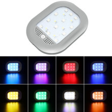 Innenliegende, mehrfarbige LED-Leseleuchte (grau): Grau