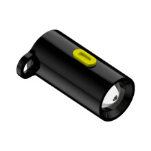 Tragbare Outdoor-Taschenlampe mit extrem niedrigem Stromverbrauch (210–230 lm) und USB-C-Anschluss, Modell: USB-C-Buchse (schwarz).