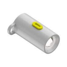 Tragbare Outdoor-Taschenlampe mit extrem niedrigem Stromverbrauch (210–230 lm) und USB-C-Anschluss, Modell: USB-C-Buchse (weiß).
