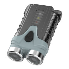 Zorro Tragbare LED-Schlüsselanhängerlampe, Outdoor-Camping-Doppelleuchte (Grau): Grau