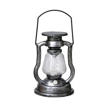200802 Retro Solar-Petroleumlampe, Design-Handlampe, Heimdekoration, Flammenlampe (Silber): Silber