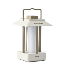 Norwegische Camping-Ambienteleuchte, Outdoor-Campingleuchte, wiederaufladbare Zeltlaterne im Retro-Stil (Cremeweiß/Braun): Braun