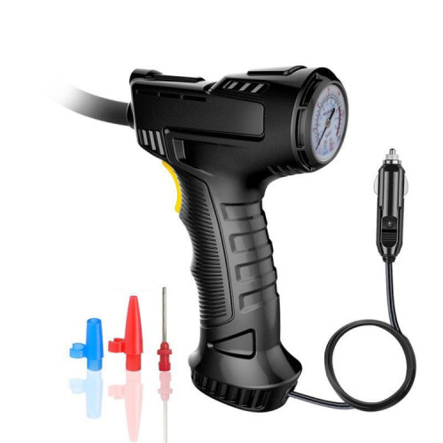 120W Wired Pointer Type Handheld Car Air Pump, Portable Outdoor Emergency Air Pump with Lighting:Wired Pointer Model