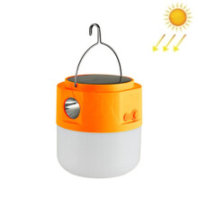 105 Solarbetriebene, wiederaufladbare LED-Campinglampe mit Taschenlampenfunktion (Orange): Orange