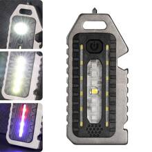 E-SMARTER W5135 Mini-Schlüsselanhänger-Taschenlampe mit hoher Leistung (Gunmetal):W5135 Anlauffarbe