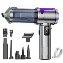 SuiTu ST-6708APlus Digitaler Handstaubsauger mit bürstenlosem Motor, kompatibel mit Autos (Silber/Lila): Silber/Lila