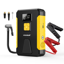 FOXSUR Auto-Starthilfe, multifunktionale tragbare Luftpumpe (Gelb): Gelb