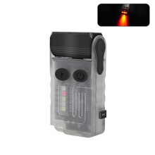 V20 Tragbare Schlüsselanhängerlampe, wiederaufladbare Mini-Taschenlampe mit hoher Lichtstärke (Weiß & Rot): Weißes rotes Licht