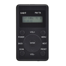 Hanrongda HRD-100 Tragbares Digitalradio mit DAB+/DAB/FM-Abtastung (Schwarz): HRD-100