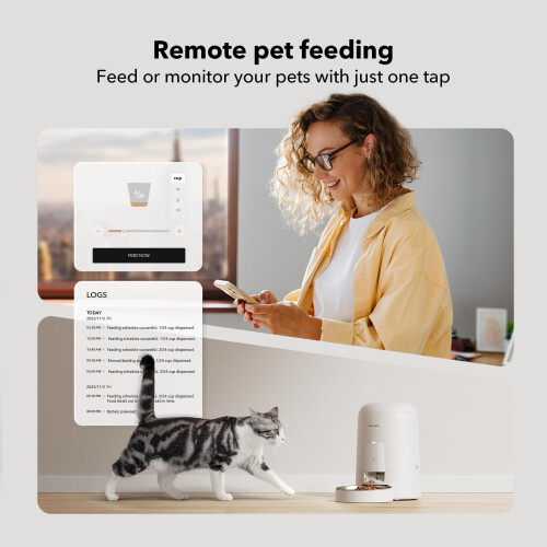 PETLIBRO Automatic Cat Feeder, Battery Operated, Smart WiFi App Control, Wireles 1