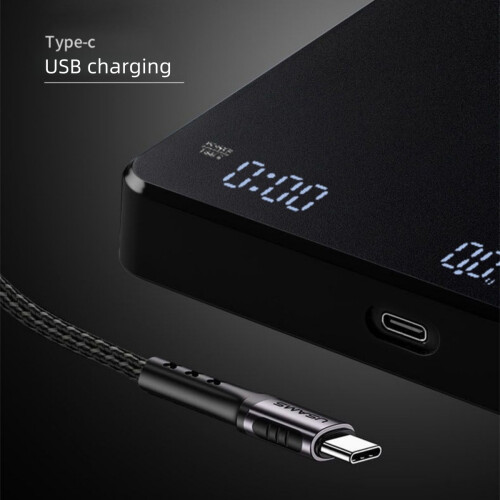 Professional Digital Coffee Scale with Timer, High Precision Sensor, LED Hidden Display, Compact Kitchen Scale 1