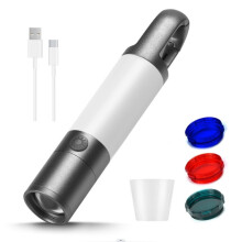 Hochleistungs-Laser-Taschenlampe für den Außenbereich mit Teleskopfokus und Warnbeleuchtung (H2O)