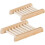 Conjunto de 2 saboneteiras de bambu natural feitas à mão, para duche e lavatório, com design ventilado e secagem rápida 1