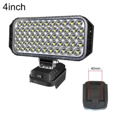 4-Zoll-Vierkant-LED-Notarbeitsleuchte mit Fernlicht und zwei USB-Anschlüssen, kompatibel mit Makita-Akkufach: 4-Zoll-Vierkant-Fernlicht
