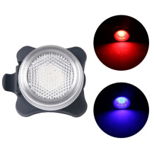 COB-LED-Chips, USB-aufladbar, vierstufige Dimmfunktion, wasserdicht, Fahrrad-Vorder- und Rücklichtset, rot/blauer Farbwechsel, 650 mA.