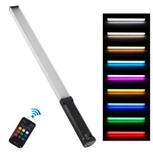 PULUZ RGB Siebenfarben-Fotolichtstab / Lichtstab mit einstellbarer Farbtemperatur und Fernbedienung (Farbe: Schwarz): Fernbedienbares Aufhelllicht RU