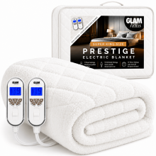 (Super King) Prestige Dual Control Sherpa Fleece Electric Blanket