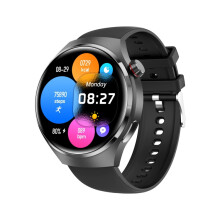 G4 1,53-Zoll-Smart-Armband, wasserdicht, unterstützt Bluetooth-Anrufe/NFC/Herzfrequenzmessung (Gunmetal): Schwarz